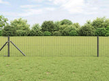 Fence Post 12 pcs Grey 120 cm Powder-coated steel 42012760