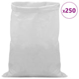 Woven Sacks 250 pcs White 30 x 45 cm PP 42032379