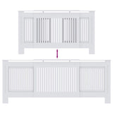 Radiator Cover 2 pcs White 205x20.5x81.5cm Engineered Wood 3403237