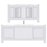 Radiator Cover 2 pcs White 205 x 20.5 x 81.5cm Engineered Wood 3403237