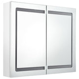 LED Bathroom Mirror Cabinet Shining White 80x12x68 cm 326517