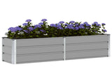Planter Light Grey 160 x 40 x 45 cm Steel 42018134