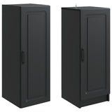 Cabinet Set 2 pcs Black Engineered Wood 3416953