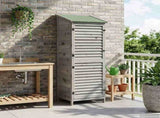 Garden Shed with Roof Grey 59 x 56 x 176 cm Solid Fir Wood 42033462