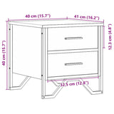 ZNTS Bedside Cabinets 2 pcs Sonoma Oak 40x41x40 cm Engineered Wood 848507