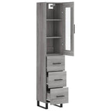Highboard Grey Sonoma 34.5x34x180 cm Engineered Wood 3199263
