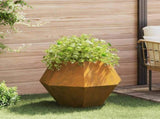 Planter Rusty 75 x 75 x 60 cm Weathering Steel 884050