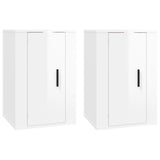 Wall Mounted TV Cabinets 2 pcs High Gloss White 40x34.5x60 cm 816661