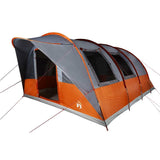 Family Tent Tunnel 7-Person Grey and Orange Waterproof 94627