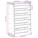 ZNTS Herb Planter 6-Tier 69x40x101.5 cm Solid Wood Douglas 855051