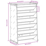 ZNTS Herb Planter 6-Tier 69x40x101.5 cm Solid Wood Douglas 855051