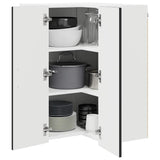 Wall Corner Cabinet LUCCA Black 57 x 57 x 80 cm Engineered Wood 885076