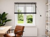 Venetian Blind Black 80 x 160 cm 35 mm Solid Paulownia Wood 42015487