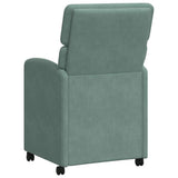 Dining Chairs with Wheels 2 pcs Sea green 58 x 65 x 98 cm 42017883
