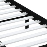 3100573 Bed Frame without Mattress Black Solid Wood 140x190 cm