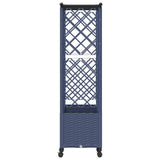 Raised Bed with Trellis and Roof Grey 162.5 x 40 x 142 cm PP 3423118