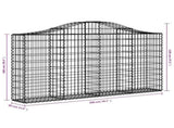 Arched Gabion Baskets 12 pcs 200x30x100/120 cm Galvanised Iron 3145440