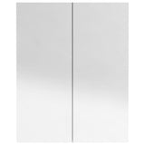 Bathroom Mirror Cabinet 60x15x75 cm MDF Shining Black 331524