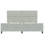 ZNTS Bed Frame Light Grey 200x200 cm Velvet 3345029