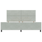 ZNTS Bed Frame Light Grey 200x200 cm Velvet 3345029