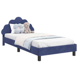 Children's Bed Frame with Headboard Police Blue 90 x 200 cm 42011168
