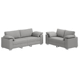 Sofa Set 2 pcs Cloud grey 219 x 77 x 82 cm Fabric 3324748