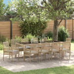 Garden Dining Set 11 pcs Beige Poly rattan 3334886