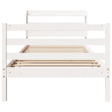 Bed Frame with Headboard without Mattress White 90x200 cm 3306640
