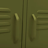 TV Cabinet Olive Green 105x35x50 cm Steel 336225