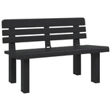 Garden Bench Anthracite Polypropylene 110 cm Durable 4009380