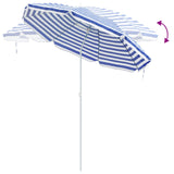 Garden Parasol 263 x 263 x 272 cm 170T Polyester Blue and White 4010669