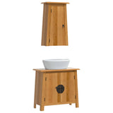 2 Piece Bathroom Furniture Set Solid Wood Pine 3223459