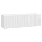 Wall-Mounted TV Cabinet High Gloss White 98 x 31 x 30 cm 898559