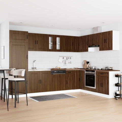 Kitchen Cabinet with Door Kalmar 2 pcs Brown 80 x 46 x 81.5 cm 3315008