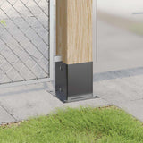 Post Bases Square 12 pcs Anthracite 101x101 mm Powder-coated Steel 42000031