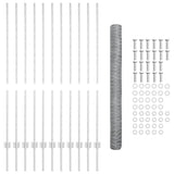 Welded Wire Fence 25 x 1.4 m Hot-Dip Galvanised Steel 3337009