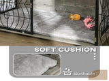 Dog Crate Furniture End Table w/ Plush Washable Cushion, Lockable Door, for Large Dogs T3398P376379