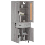 Highboard Grey Sonoma 69.5x34x180 cm Engineered Wood 3199895