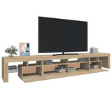 TV Cabinet with LED Lights Sonoma Oak 260x36.5x40 cm 3152780