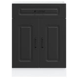 Kitchen Base Cabinet Kalmar Black Engineered Wood 853488