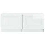 TV Cabinet High Gloss White Engineered Wood 897779