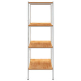 4-Tier Shelving Unit White and Oak 80x40x130 cm 336346