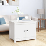 Coffee Table White 71x49x55 cm Solid Wood Pine 820927
