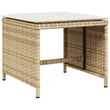 15 Piece Garden Dining Set with Cushions Beige Poly Rattan 3211174