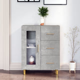 Sideboard Concrete Grey 69,5x34x90 cm Engineered Wood 812208