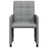 Dining Chairs with Wheels 2 pcs Light grey 58 x 65 x 94 cm 42017829