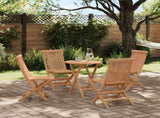 Garden Set 5 pcs Brown Soild Teak Wood 3437403