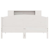 Bookcase Bed without Mattress White 140x200cm Solid Wood Pine 3323066