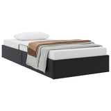 Storage Bed with Headboard Black 90 x 190 cm Faux leather 3369965
