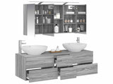 Bathroom Furniture Set 4 pcs Grey Sonoma 3406980